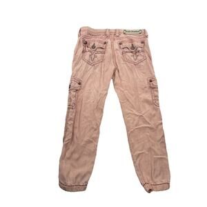 Rock Revival Cargo Cropped Pant Women Size 29 x 26" Inseam Mid Rise 63-27